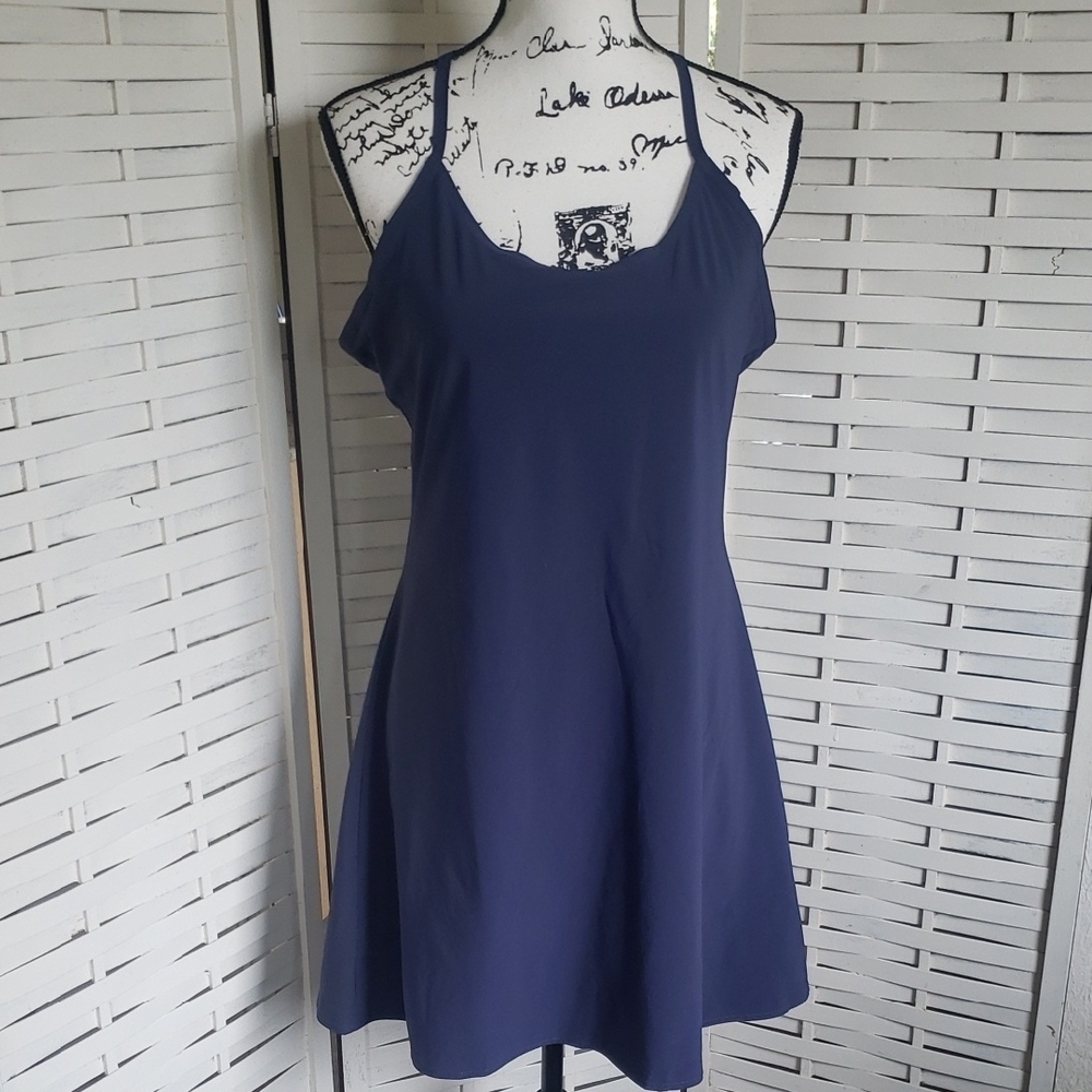 Outdoor Voices Navy Blue Sleeveless  Dress With Under Short Size XL